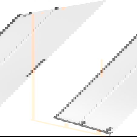 Mexen Velar 2-wing sliding bath screen 130 x 150 cm, frost, rose gold - 896-130-000-31-60