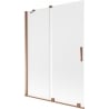 Mexen Velar 2-wing sliding bath screen 130 x 150 cm, frost, rose gold - 896-130-000-31-60