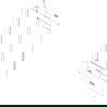 Mexen Velar 2-panel sliding shower screen 130 x 150 cm, frosted, brushed gun gray - 896-130-000-31-66