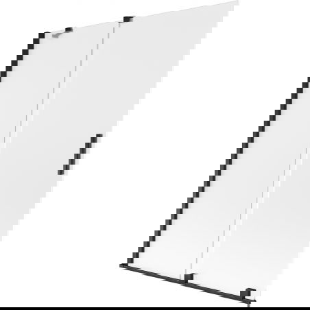 Mexen Velar two-panel sliding bath screen 130 x 150 cm, frost, black - 896-130-000-31-70