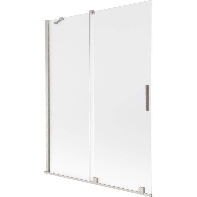 Mexen Velar 2-panel sliding bath screen 130 x 150 cm, frost, brushed nickel - 896-130-000-31-97
