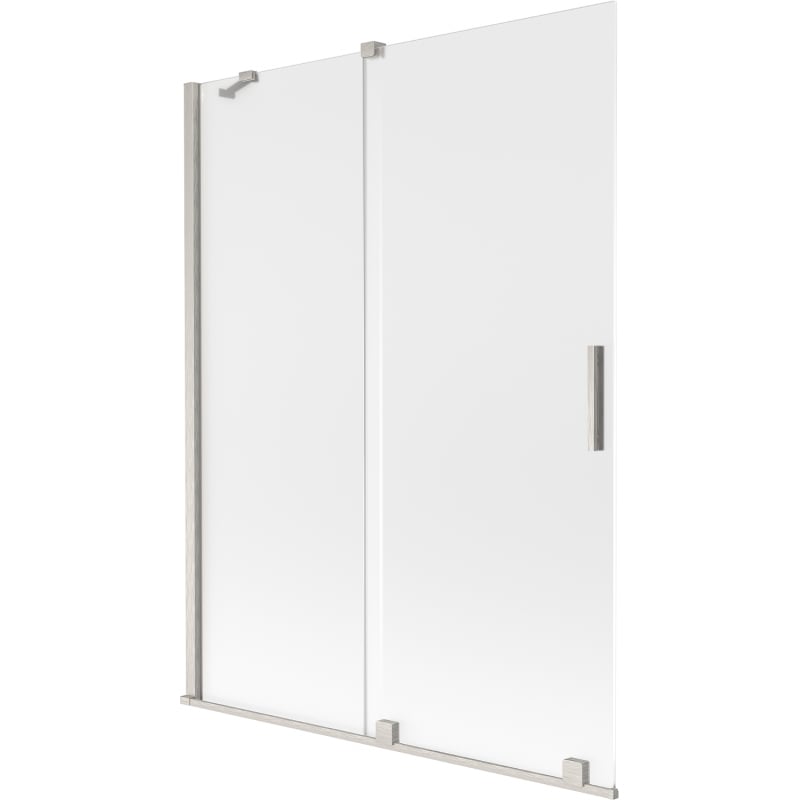 Mexen Velar 2-wing sliding shower screen 130 x 150 cm, frost, brushed nickel - 896-130-000-31-97
