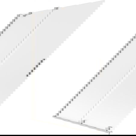 Mexen Velar 2-panel sliding bath screen 130 x 150 cm, frost, brushed nickel - 896-130-000-31-97