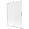 Mexen Velar 2-wing sliding shower screen 130 x 150 cm, frost, brushed nickel - 896-130-000-31-97