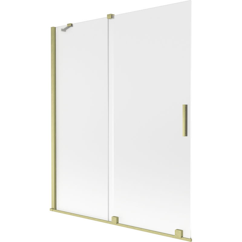 Mexen Velar 2-panel sliding bath screen 140 x 150 cm, frost, brushed gold - 896-140-000-31-55