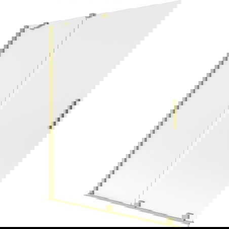 Mexen Velar 2-panel sliding bath screen 140 x 150 cm, frost, brushed gold - 896-140-000-31-55