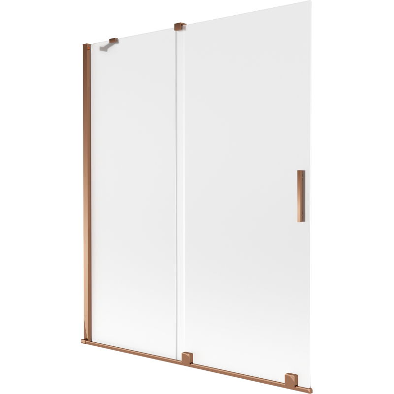 Mexen Velar 2-panel sliding bath screen 140 x 150 cm, frost, rose gold - 896-140-000-31-60