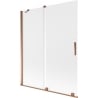 Mexen Velar 2-panel sliding bathtub screen 140 x 150 cm, frost, rose gold - 896-140-000-31-60
