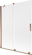 Mexen Velar 2-panel sliding bathtub screen 140 x 150 cm, frost, rose gold - 896-140-000-31-60