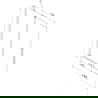 Mexen Velar shower screen 2-wing sliding 140 x 150 cm, frost, brushed gun gray - 896-140-000-31-66