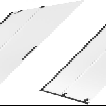 Mexen Velar 2-panel sliding bath screen 140 x 150 cm, frost, black - 896-140-000-31-70