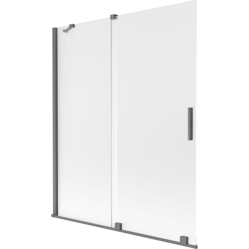Mexen Velar 2-panel sliding bathtub screen 140 x 150 cm, frosted, gun metal - 896-140-000-31-95