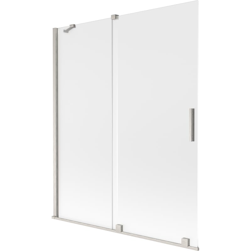 Mexen Velar 2-wing sliding bath screen 140 x 150 cm, frost, brushed nickel - 896-140-000-31-97