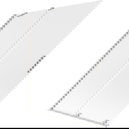 Mexen Velar 2-Panel Sliding Bathtub Screen 140 x 150 cm, Frosted, Brushed Nickel - 896-140-000-31-97