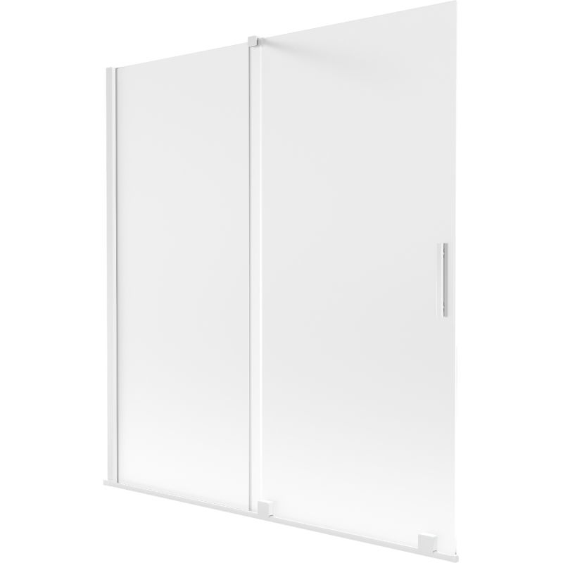 Mexen Velar 2-wing Sliding Bathtub Screen 150 x 150 cm, Frosted, White - 896-150-000-31-20