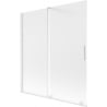 Mexen Velar 2-wing Sliding Bathtub Screen 150 x 150 cm, Frosted, White - 896-150-000-31-20
