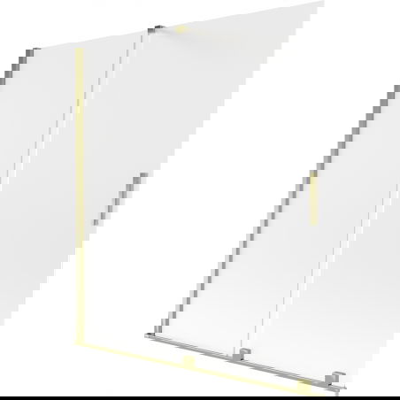 Mexen Velar two-wing sliding bath screen 150 x 150 cm, frost, gold - 896-150-000-31-50