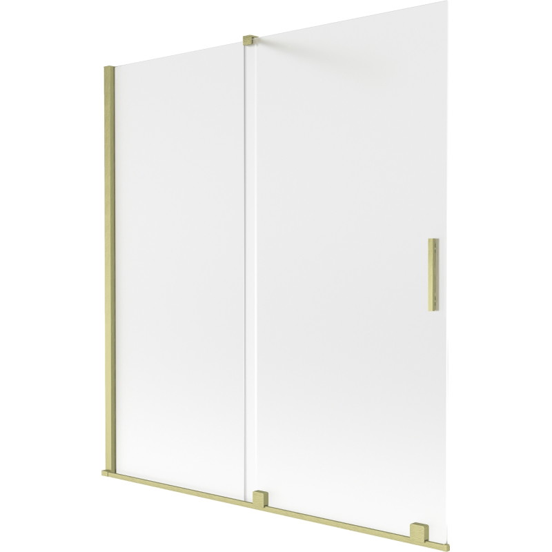 Mexen Velar 2-panel sliding bathtub screen 150 x 150 cm, frost, brushed gold - 896-150-000-31-55