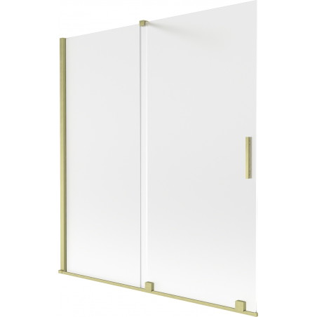Mexen Velar 2-panel sliding bathtub screen 150 x 150 cm, frost, brushed gold - 896-150-000-31-55