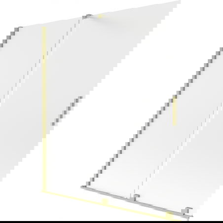 Mexen Velar 2-wing sliding bath screen 150 x 150 cm, frost, brushed gold - 896-150-000-31-55