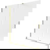 Mexen Velar 2-leaf Sliding Bath Screen 150 x 150 cm, Frosted, Brushed Gold - 896-150-000-31-55