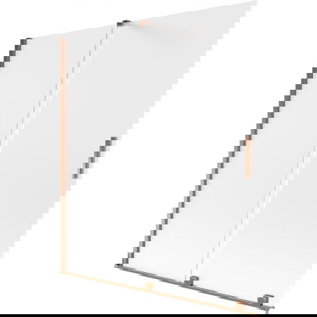 Mexen Velar 2-panel sliding bath screen 150 x 150 cm, frost, rose gold - 896-150-000-31-60