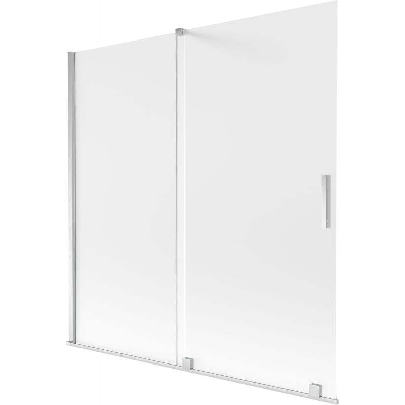 Mexen Velar 2-wing Sliding Bath Screen 160 x 150 cm, Frosted, Chrome - 896-160-000-31-01