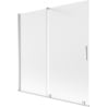 Mexen Velar 2-wing Sliding Bath Screen 160 x 150 cm, Frosted, Chrome - 896-160-000-31-01