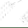 Mexen Velar 2-panel sliding bath screen 160 x 150 cm, frosted, chrome - 896-160-000-31-01