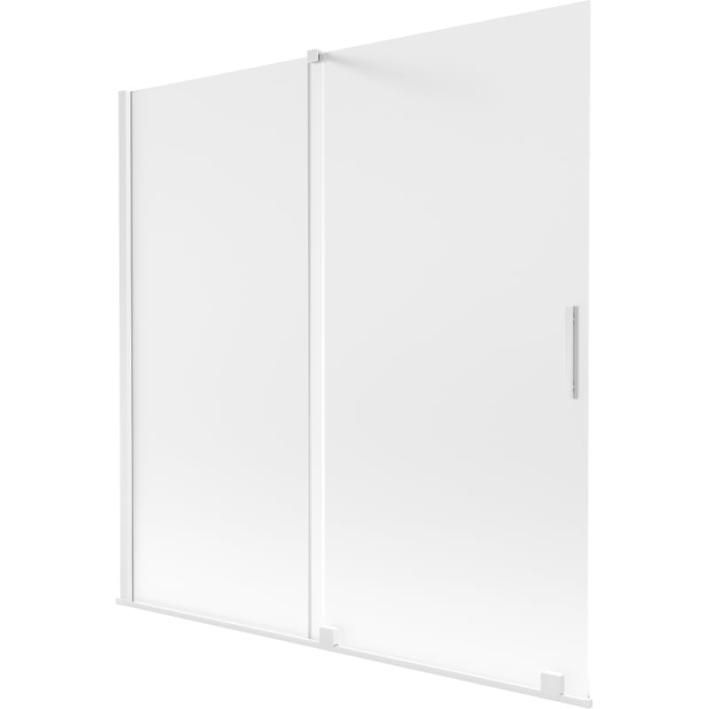 Mexen Velar 2-panel sliding bath screen 160 x 150 cm, frosted, white - 896-160-000-31-20