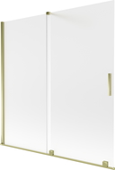 Mexen Velar 2-panel sliding bathtub screen 160 x 150 cm, frost, gold - 896-160-000-31-50
