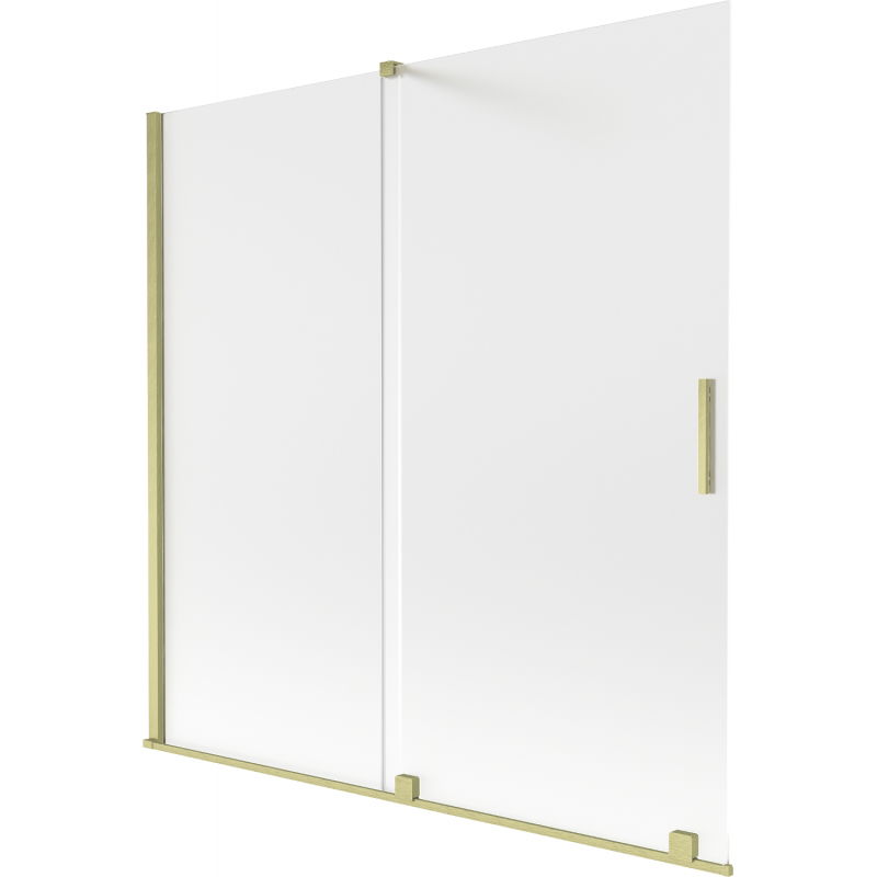 Mexen Velar 2-panel sliding bathtub screen 160 x 150 cm, frosted, brushed gold - 896-160-000-31-55