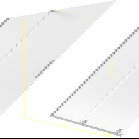 Mexen Velar 2-panel sliding bathtub screen 160 x 150 cm, frosted, brushed gold - 896-160-000-31-55