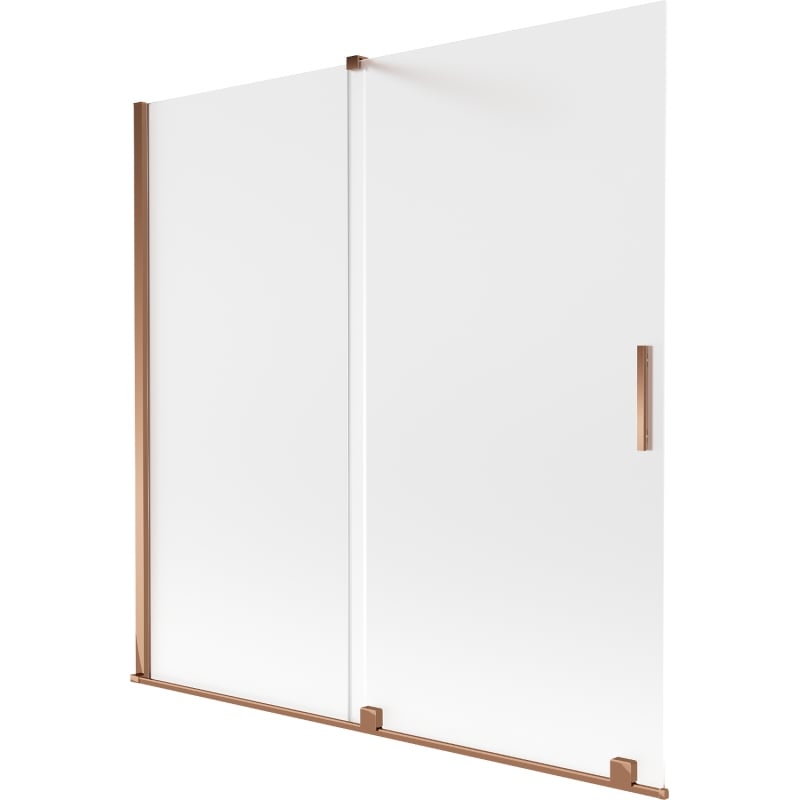 Mexen Velar 2-panel sliding bathtub screen 160 x 150 cm, frost, rose gold - 896-160-000-31-60