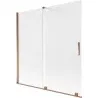 Mexen Velar 2-wing sliding shower screen 160 x 150 cm, frost, pink gold - 896-160-000-31-60
