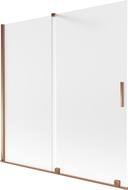 Mexen Velar 2-wing sliding shower screen 160 x 150 cm, frost, pink gold - 896-160-000-31-60