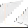 Mexen Velar 2-panel Sliding Bathtub Screen 160 x 150 cm, Frosted Glass, Brushed Copper - 896-160-000-31-65