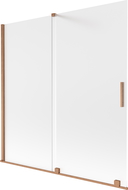 Mexen Velar 2-wing sliding shower screen 160 x 150 cm, frost, brushed copper - 896-160-000-31-65