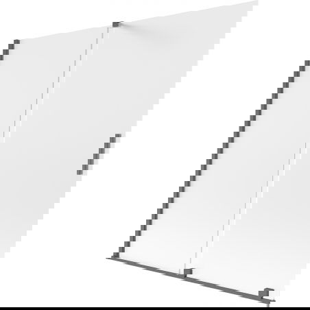 Mexen Velar 2-panel sliding bath screen 160 x 150 cm, frost, brushed gun gray - 896-160-000-31-66