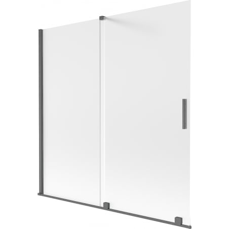 Mexen Velar 2-wing sliding shower screen 160 x 150 cm, frost, brushed gun gray - 896-160-000-31-66