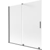 Mexen Velar 2-wing sliding shower screen 160 x 150 cm, frost, brushed gun gray - 896-160-000-31-66