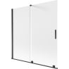 Mexen Velar 2-panel sliding bath screen 160 x 150 cm, frosted, black - 896-160-000-31-70
