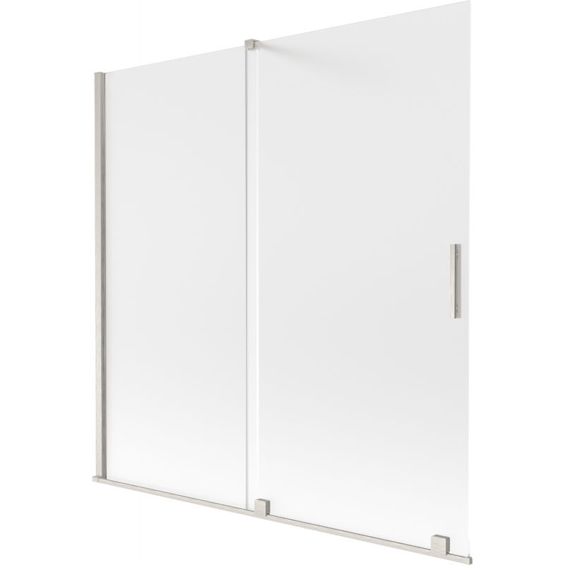 Mexen Velar 2-wing sliding bath screen 160 x 150 cm, frost, brushed nickel - 896-160-000-31-97