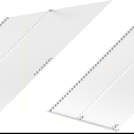 Mexen Velar 2-wing sliding bath screen 160 x 150 cm, frost, brushed nickel - 896-160-000-31-97