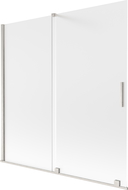 Mexen Velar 2-panel sliding shower screen 160 x 150 cm, frost, brushed nickel - 896-160-000-31-97