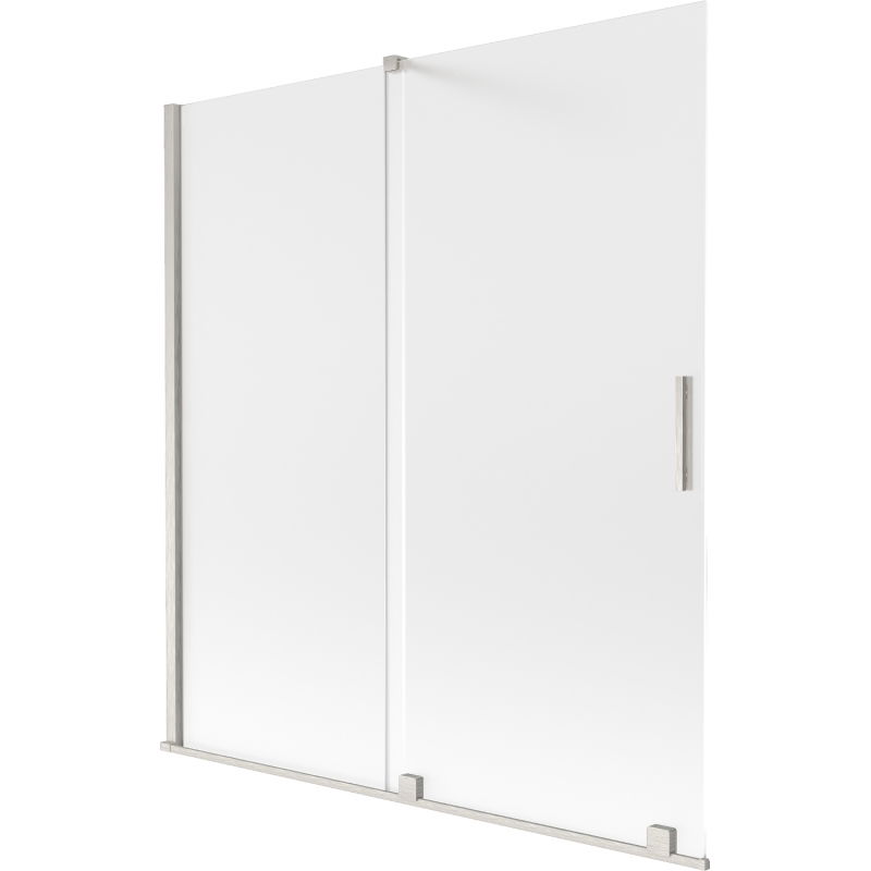 Mexen Velar 2-panel sliding bath screen 150 x 150 cm, frost, brushed nickel - 896-150-000-31-97