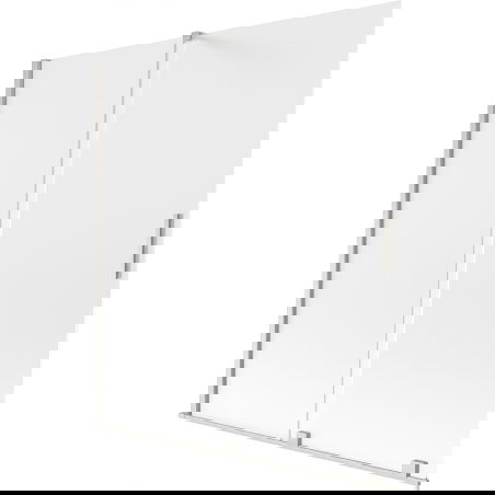 Mexen Velar 2-panel sliding bath screen 150 x 150 cm, frost, brushed nickel - 896-150-000-31-97