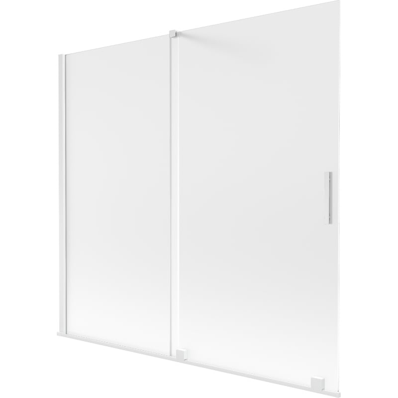 Mexen Velar 2-wing sliding bath screen 170 x 150 cm, frosted, white - 896-170-000-31-20
