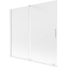Mexen Velar 2-panel sliding bath screen 170 x 150 cm, frosted, white - 896-170-000-31-20