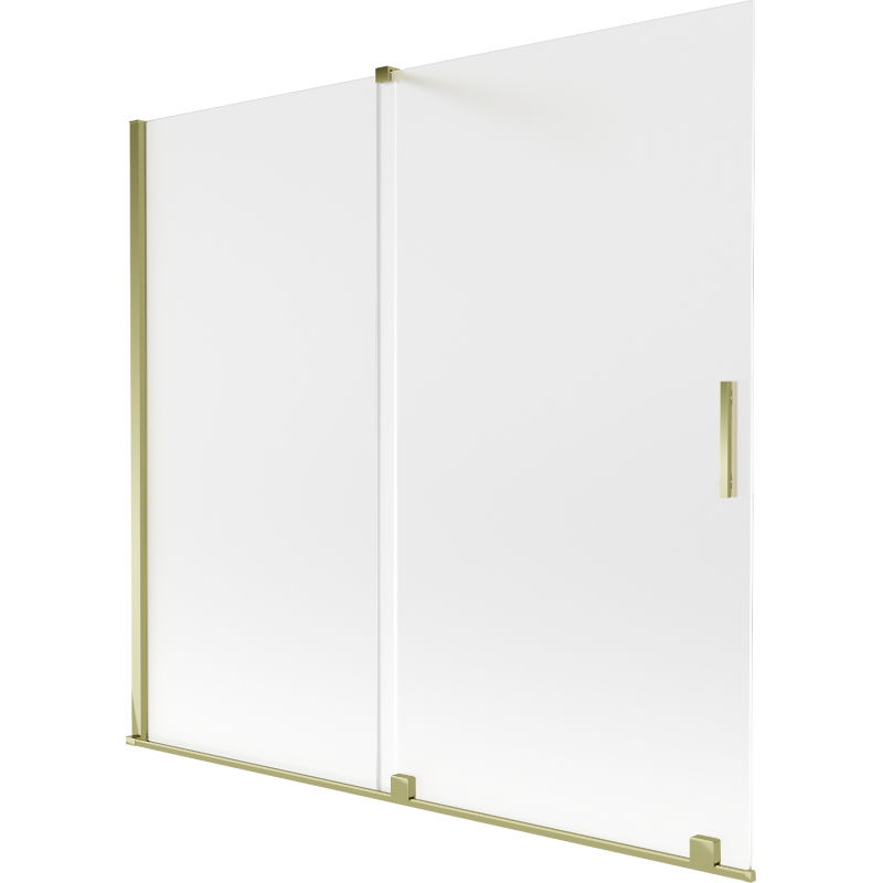 Mexen Velar 2-Panel Sliding Bath Screen 170 x 150 cm, Frosted, Gold - 896-170-000-31-50